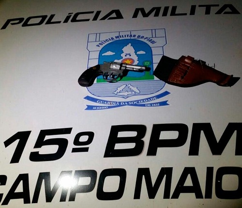 Arma apreendida com Lino José da Silva