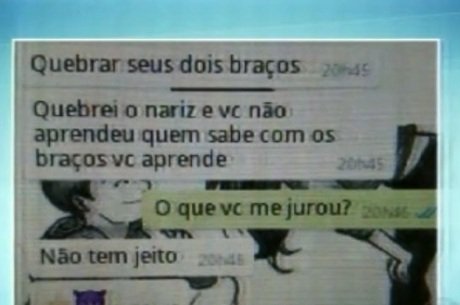 Ameaças vinham em aplicativo de conversa (Crédito: Reprodução)