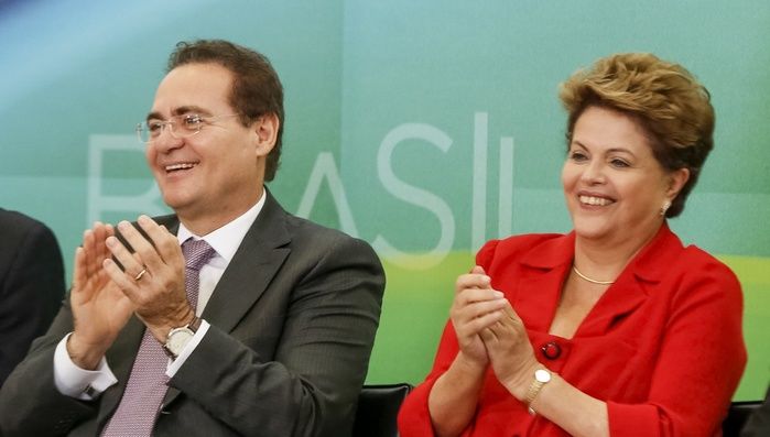 Dilma Rousseff e Renan Calheiros (Crédito: Reprodução)