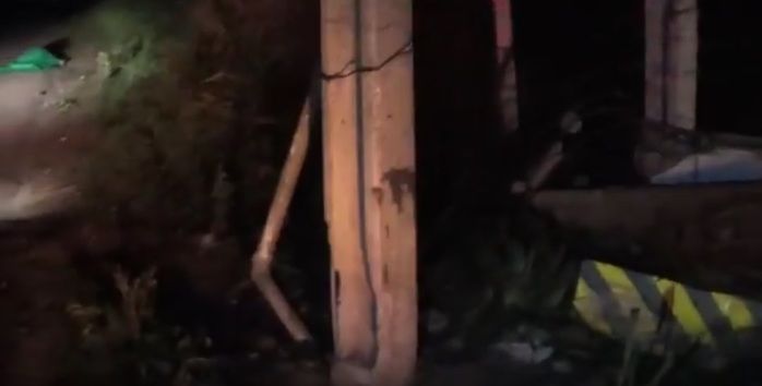 Motociclista bateu em poste (Crédito: Reprodução)