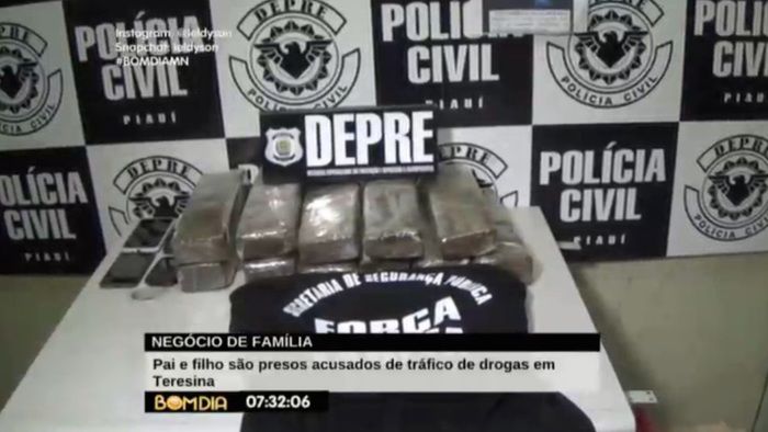 Droga encontrada com traficantes (Crédito: Reprodução/TV Meio Norte)