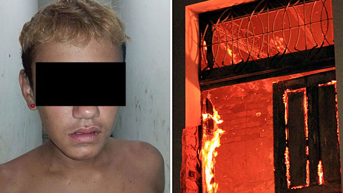 Menor apreedido acusado de participação no incêndio