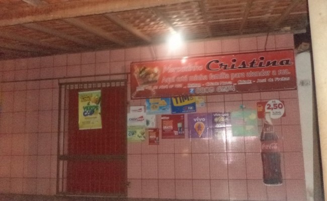 Mercadinho assaltado (Crédito: Divulgação)