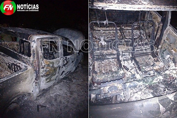 Caminhonete S10 ficou destruída