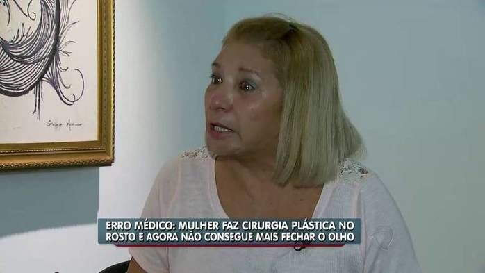 Mulher não consegue mais fechar o olho (Crédito: Reprodução)