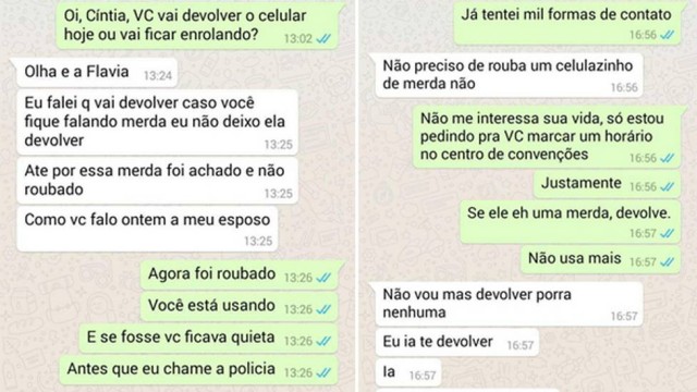 Conversas feitas no aplicativo (Crédito: Reprodução)