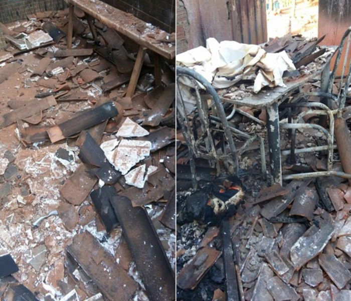 Casa ficou praticamente destruída