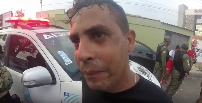 Acusado ficou revoltado com prisão (Crédito: Reprodução/TV Meio Norte)
