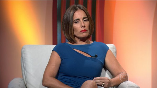 Gloria Pires durante participação na trânsmissão do Oscar 2016