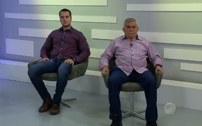 Delegado Matheus Zanatta e Menandro Pedro (Crédito: Reprodução/TV Meio Norte)