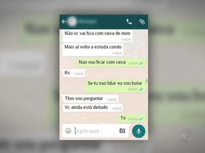 Mensagens trocadas pelo pedófilo e a mãe do garoto (Crédito: Reprodução)
