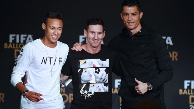Neymar, messi e Cristiano Ronaldo