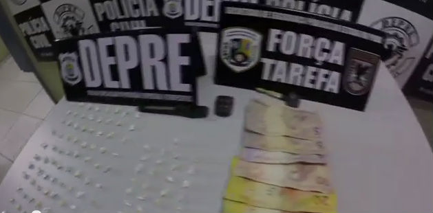 Droga apreendida com Maria de Jesus