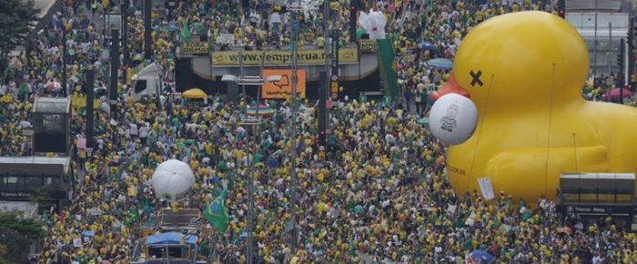 Protesto contra Dilma na avenida Paulista, em São Paulo