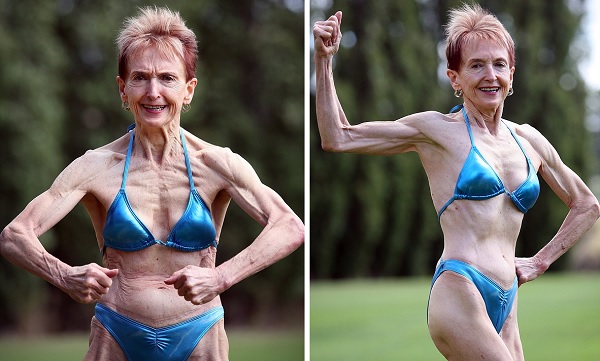 Fisiculturista de 73 anos quer mudar percepção sobre a velhice (Crédito: Reprodução)