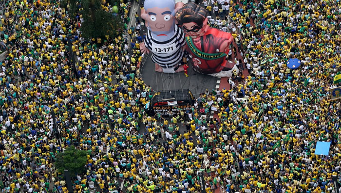 Protestos contra Dilma reuniram cerca de 3,6 milhões de pessoas (Crédito: G1)