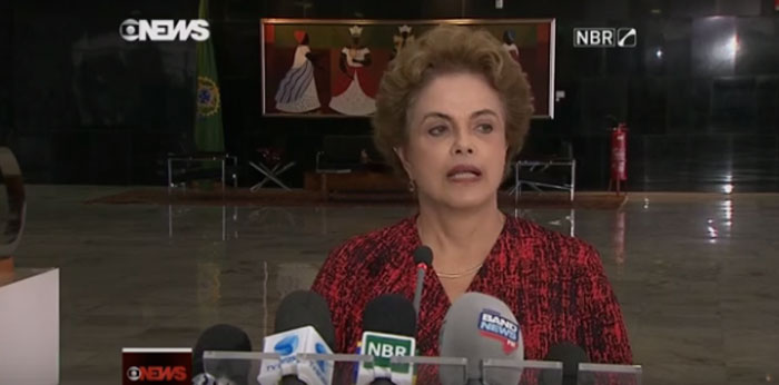 Dilma falou sobre a nomeação de Lula (Crédito: Reprodução)