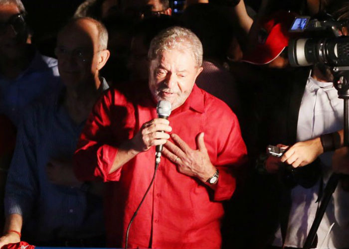 Lula fez discurso na Paulista (Crédito: Folhapress)