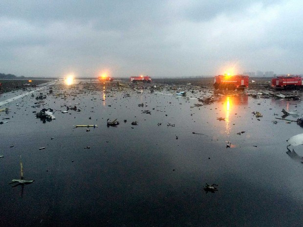 Destroços do avião