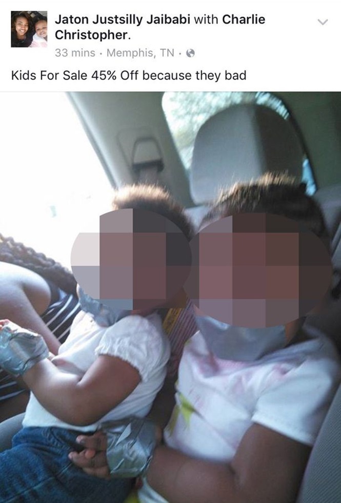 Mãe amarra filha e coloca a criança à venda em rede social (Crédito: Reprodução)
