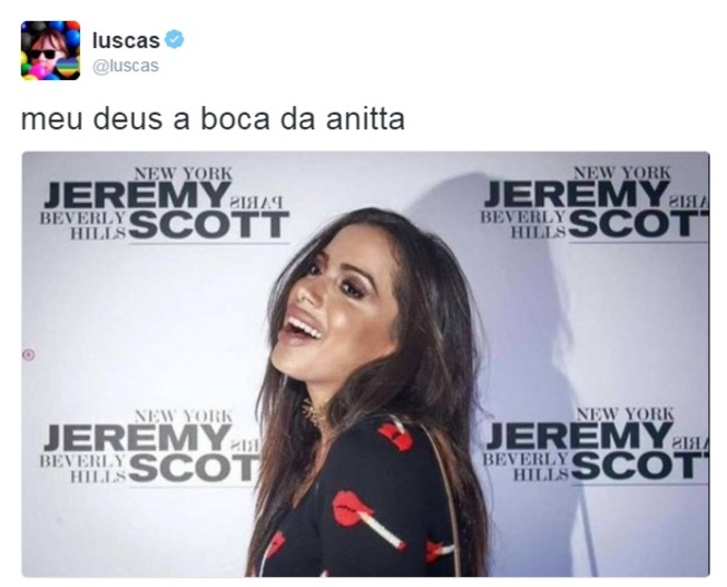 Boca de Anitta vira alvo de críticas nas redes sociais (Crédito: Reprodução)