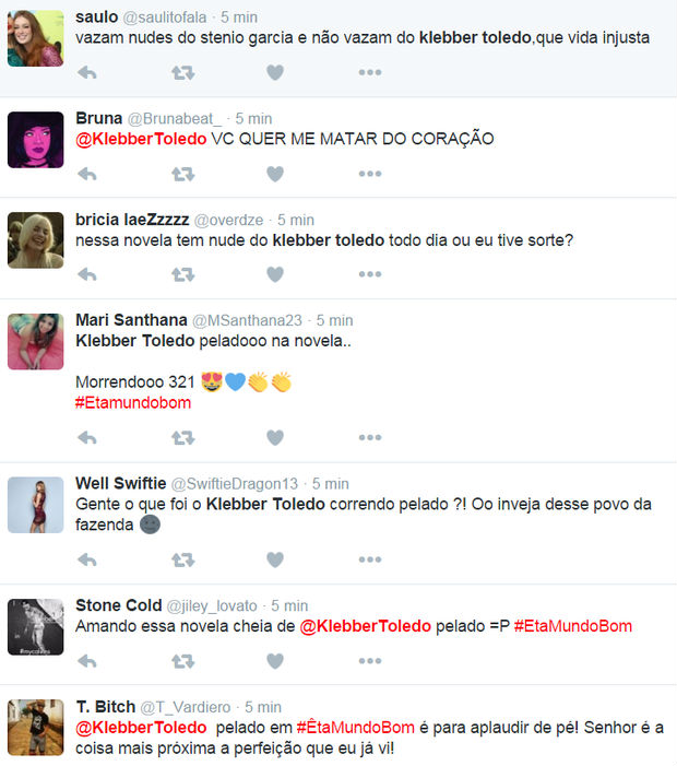 Klebber Toledo volta a ficar pelado e internuatas vão a loucura (Crédito: Reprodução)