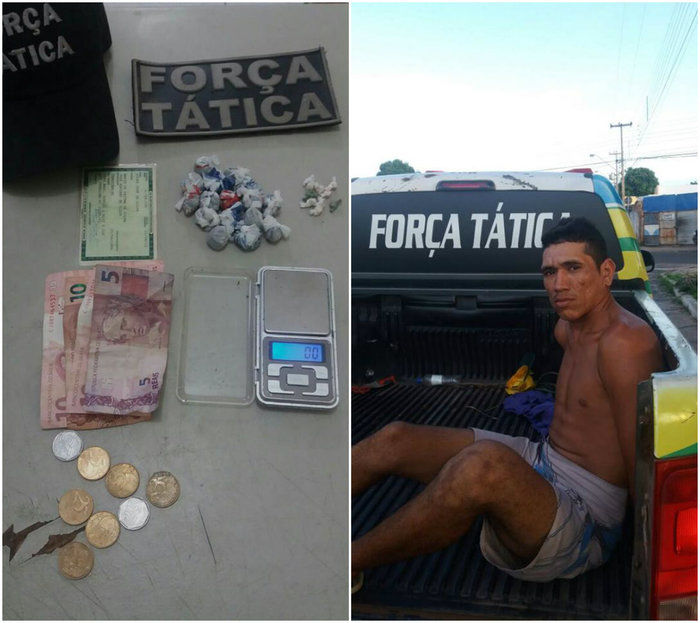 Homem acusado de tráfico de drogas é preso na zona Leste de THE (Crédito: Reprodução)