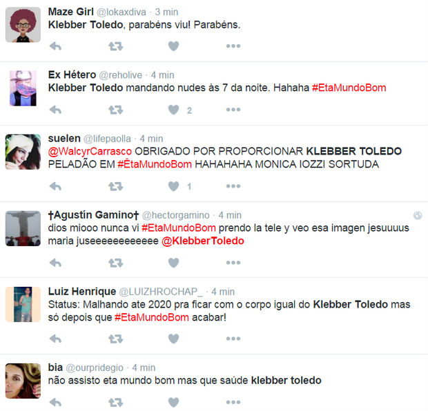 Klebber Toledo volta a ficar pelado e internuatas vão a loucura (Crédito: Reprodução)