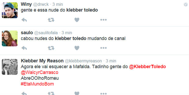 Klebber Toledo volta a ficar pelado e internuatas vão a loucura (Crédito: Reprodução)