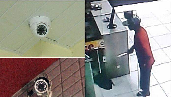 Câmeras de segurança flagraram tudo