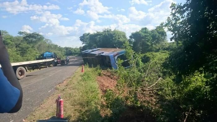 Ônibus da Guanabara envolvido no acidente em Bom Jesus