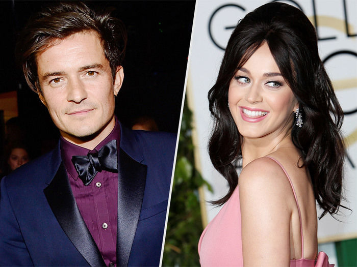 Katy Perry e Orlando Bloom trocam beijo apaixonados (Crédito: Reprodução)