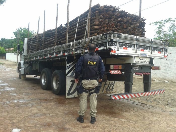 Carga apreendida pela Polícia Rodoviária Federal (PRF)