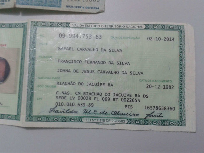 Documentos falsos encontrados