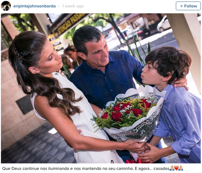 Foto publicada pelo ator após a cerimônia em BH (Crédito: Reprodução)