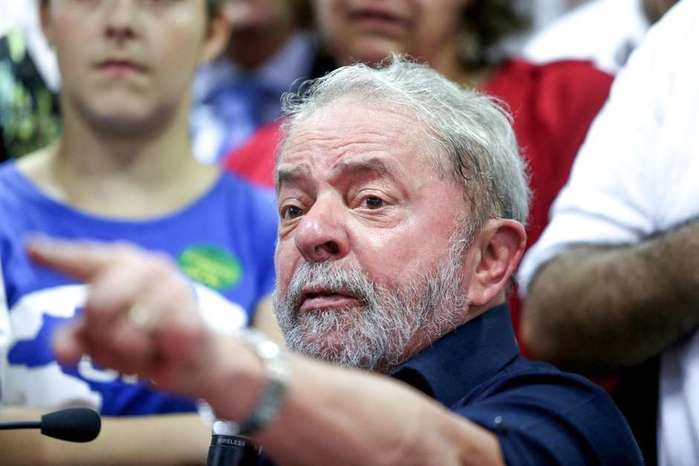 Ex-presidente Lula durante ato do PT