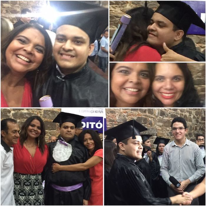 Jornalista presente na solenidade de formatura de Felipe (Crédito: Reprodução)
