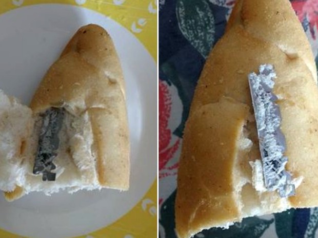 Lâmina encontrada pela dona de casa Eliane Santos