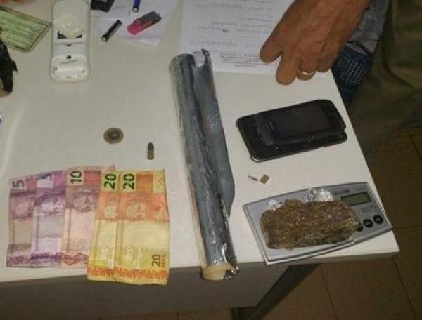 Droga apreendida com Fabiano José Lima