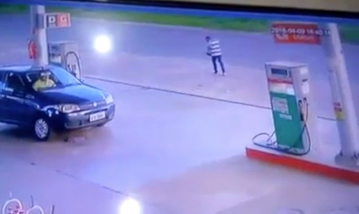 Acusado chegou a pé em local do assalto (Crédito: Reprodução)