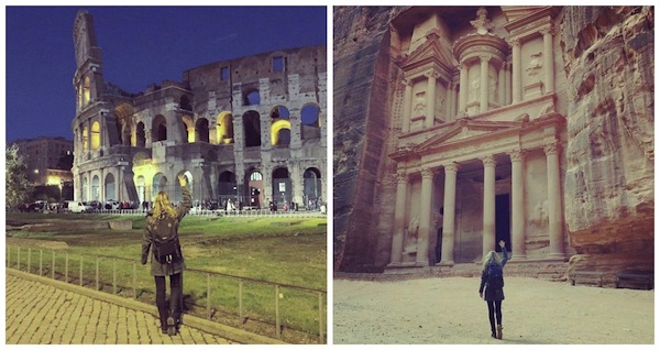 O Coliseu, na Itália, e Petra, na Jordânia