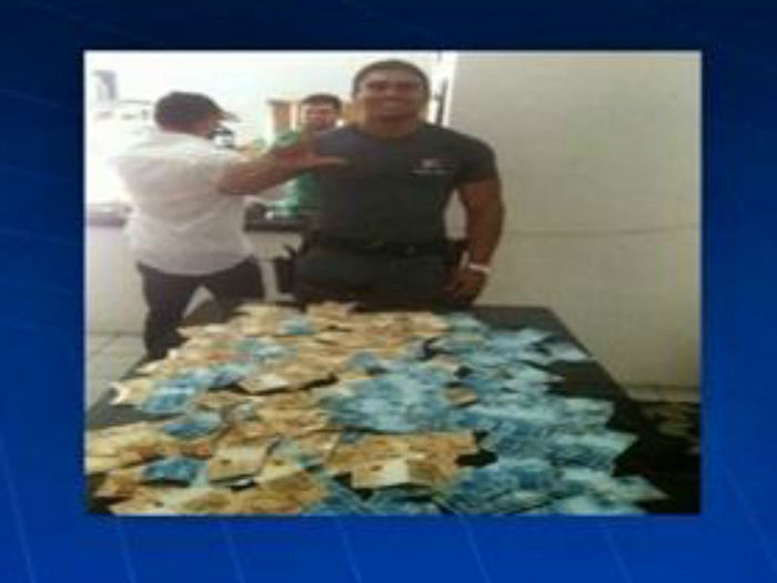 Policial é preso em Teresina após ostentar dinheiro em rede social (Crédito: TV Mirante)