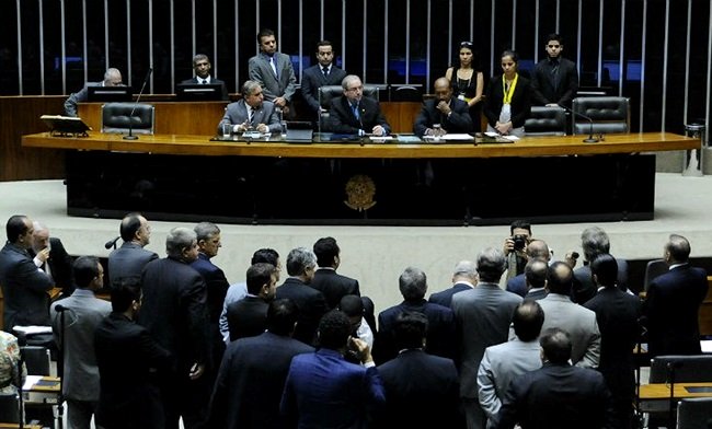 Bancada da Câmara dos Deputados (Crédito: Reprodução)