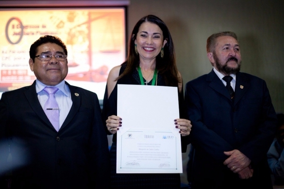 Margarete Coelho recebe homenagem (Crédito: Reprodução)