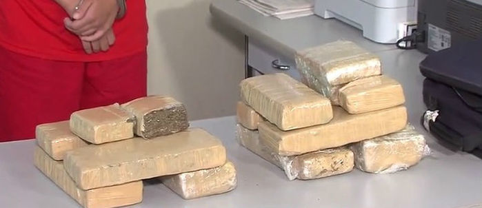 "Loira do tráfico" é presa com 15 kg de maconha em Minas (Crédito: Reprodução)