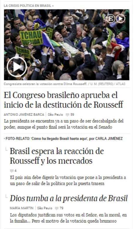 O jornal espanhol El País