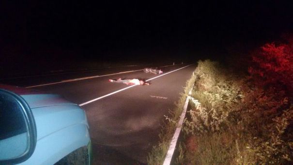 Acidente envolvendo motociclista em Oeiras (Crédito: Reprodução)