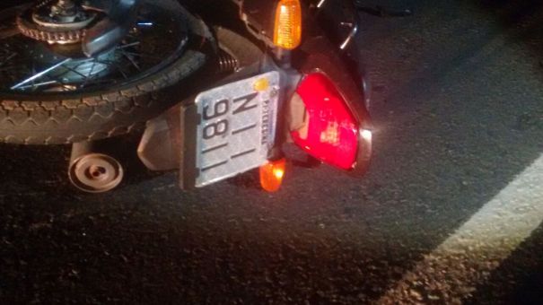 Acidente envolvendo motociclista em Oeiras (Crédito: Reprodução)