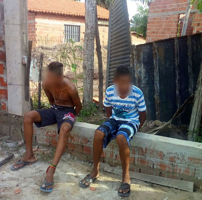 Menores apreendidos pela polícia na zona Sudeste