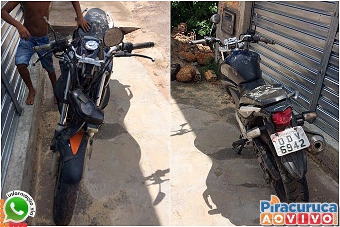 Motocicleta ficou bastante danificada (Crédito: Reprodução)